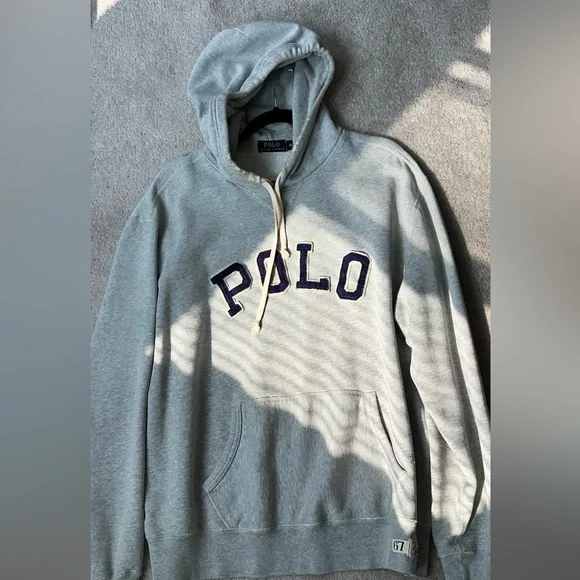 Polo by Ralph Lauren Gray Sweatshirt with Navy Accents - Picture 5 of 10
